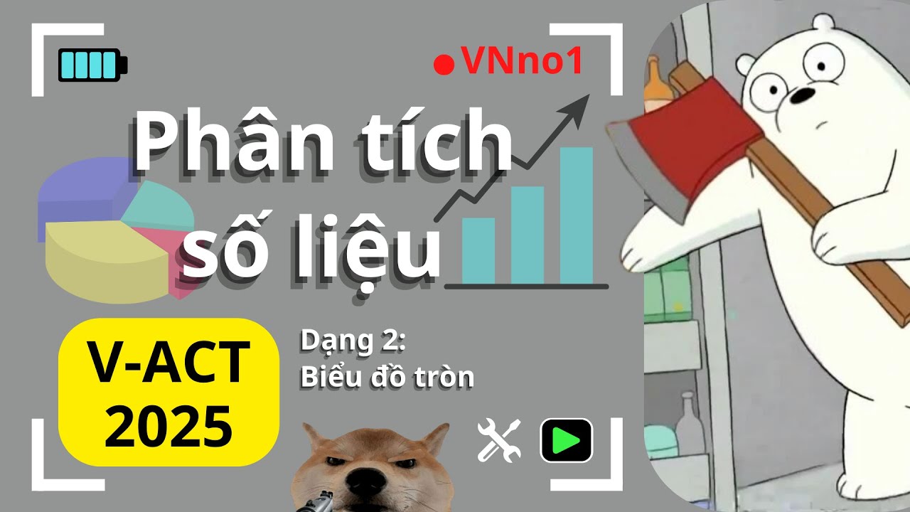 VNno1 || Phân tích số liệu trong ĐGNL HCM - Dạng 2: Biểu đồ tròn