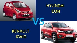 RENAULT KWID vs HYUNDAI EON Comparison, Review, Features, Specs, Price