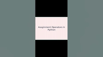 How to implement Assignment Operators in Python #operators #pythonprogramming #shorts #python