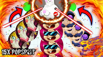 BLOB🔥15x INSANE POPSPLIT🔥TRICKSPLIT🔥DOUBLESPLIT🔥TROLL🔥SAMESIZE POP🔥GORILLARMY(AGAR.IO)