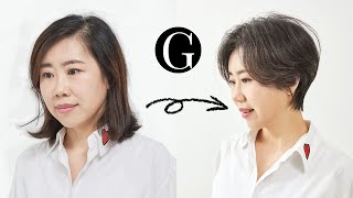 [그라피TV] {Eng sub} 비쥬얼 아우라 최희동의 #우주에서가장쉬운커트 리프컷(leaf cut) [korean hairstyle haircut tutorial]