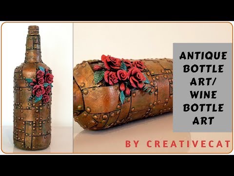 antique-bottle-art/-wine-bottle-art/-altered-bottle/steampunk-bottle-art/art-and-craft