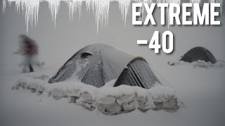 Extreme 36° Solo Camping 4 Days | Snowstorm & Hot Tent Camping In A Snowstorm ! ASMR