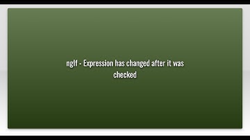 ngIf - Expression has changed after it was checked