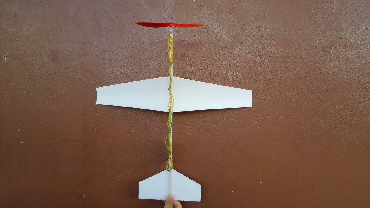 วิธีทำเครื่องบินพลังยาง ประเภทบินไกล - Youtube