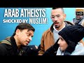 Arab atheists shocked by muslim mansur vs arab atheists speakers corner