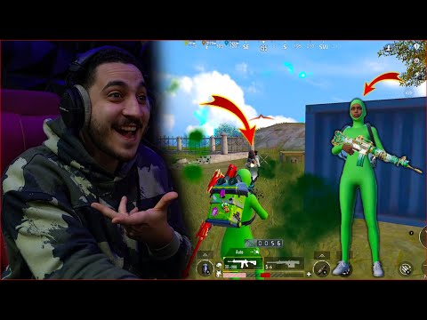 تحدي يوم كامل في المود الجديد باللون الاخضر فقط ببجي موبايل 