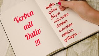 Най-важните глаголи с Dativ/ Die wichtigsten Verben mit Dativ (A1, A2, B1)