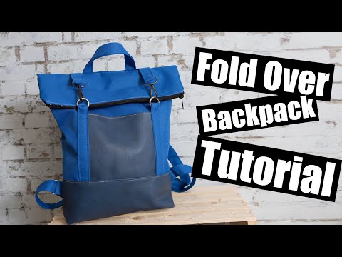 Fold over backpack sewing tutorial and free pattern