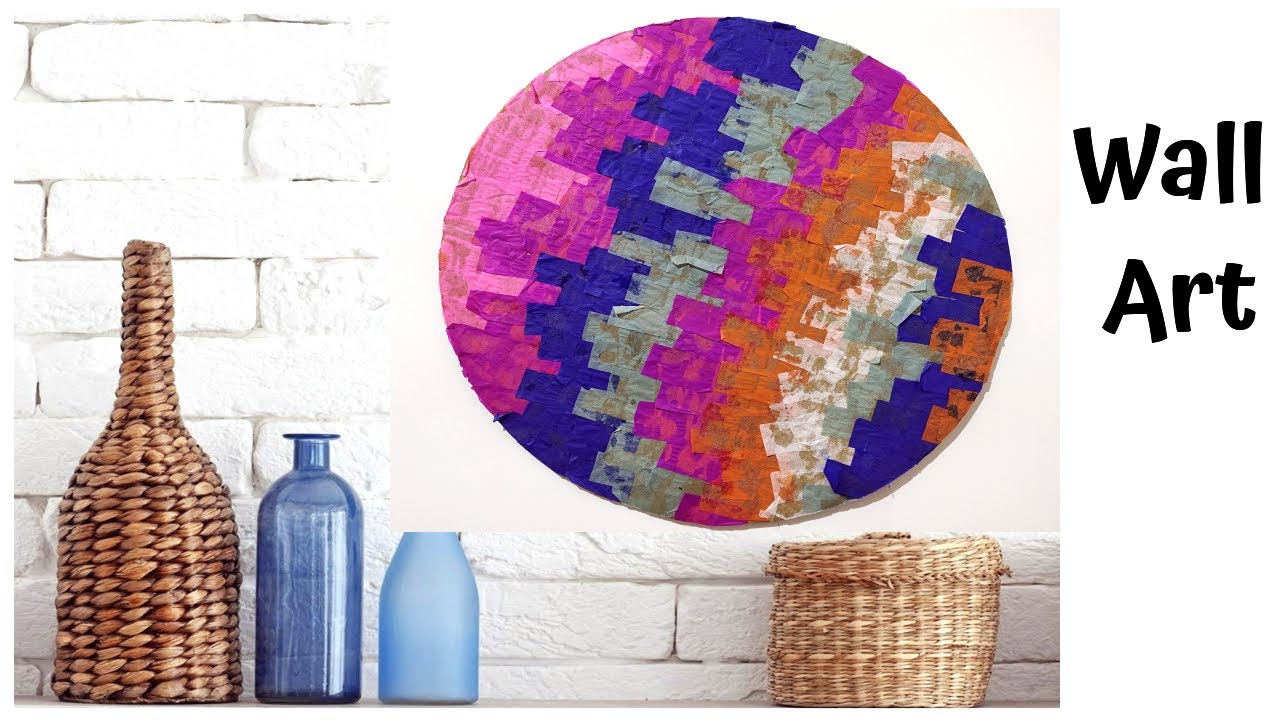 Download Easy wall art using colour papers / Tissue Paper Craft ...