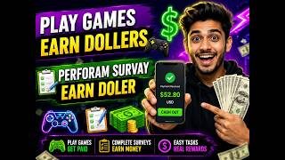Play Games & Take Surveys to Earn Real Dollers! 💰🎮 | No Investment screenshot 1