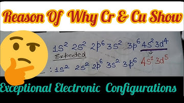 Reason Of Why Cr & Cu Show Exceptional Electronic Configuration....🤔 @resolvingchemistry
