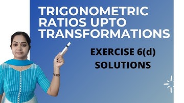 TRIGONOMETRIC RATIOS UPTO TRANSFORMATIONS PART-16