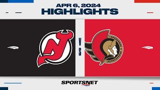 NHL Highlights | Devils vs. Senators - April 6, 2024