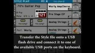 Korg PA Arranger Keyboards-Loading individual Styles tutorial