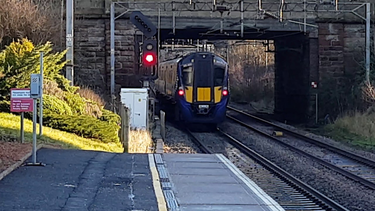 ScotRail Class 385 passing Uddingston Station