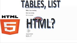 HTML Tutorial - (Paragraph, Table, List)