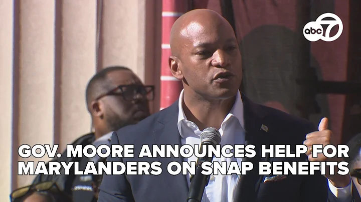 LIVE: Gov. Moore announces help for Marylanders on SNAP benefits