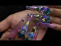 Watch me work | Pink glitter & big Bling | Using nail forms