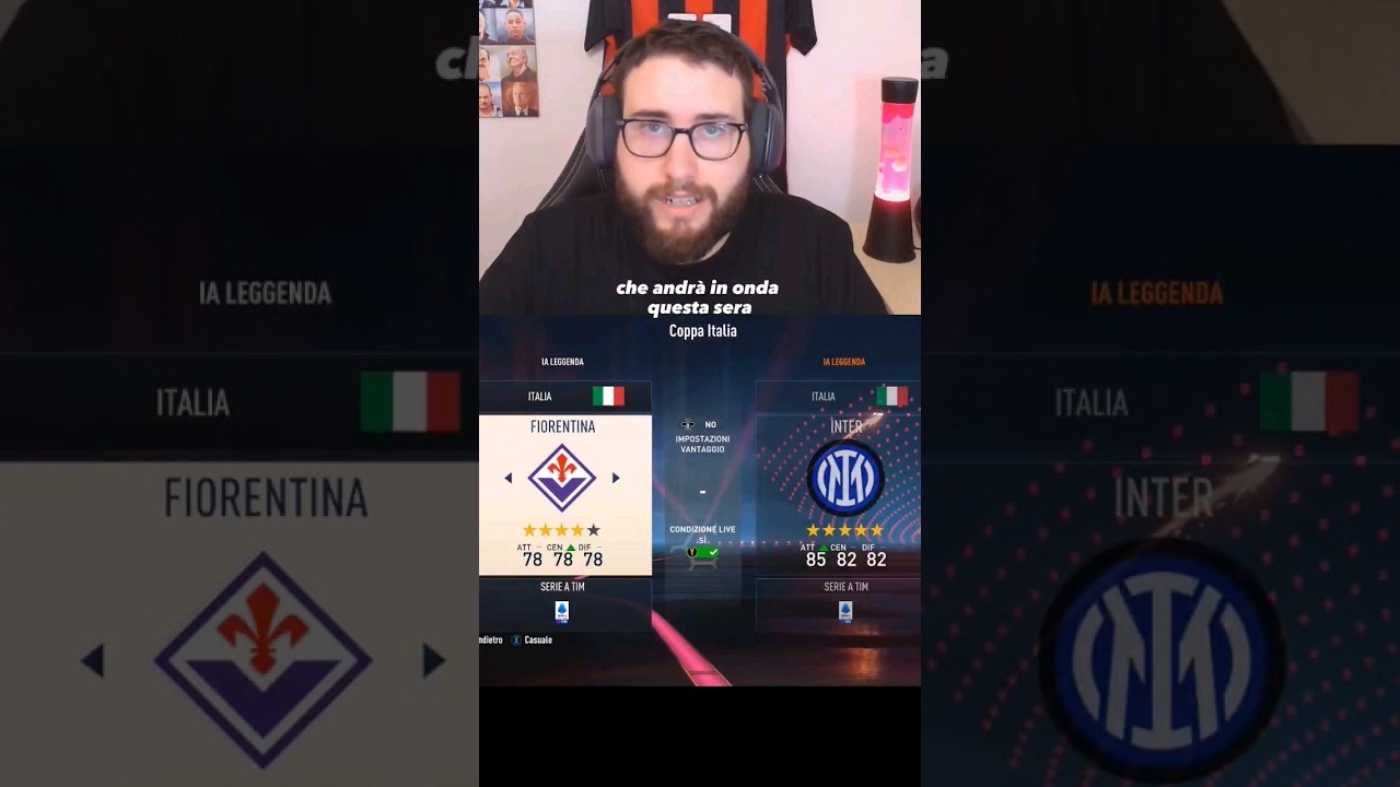 Ho simulato La FINALE di coppa Italia Fiorentina-Inter 🔥 