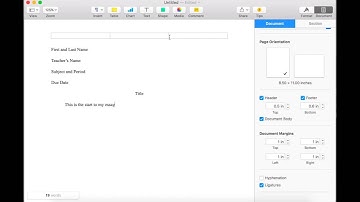 How to Set up MLA Format for Apple
