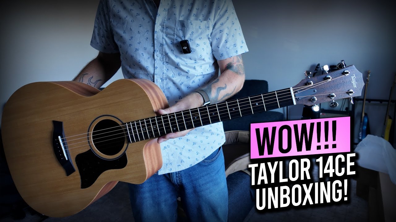 Taylor 14ce Electric Acoustic Guitar Unboxing & Initial Impressions - BEGINNER PERSPECTIVE!