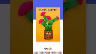 🏜️ Cactus Plant Craft for Kids 🌵 DIY Craft Ideas 🎨 #trending #viral #shorts #diy #art #craft