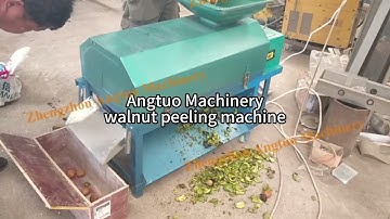 Walnut Green Skin Peeling Machine | Fresh Walnut Peeler | Automatic Green Husk Removing Machine