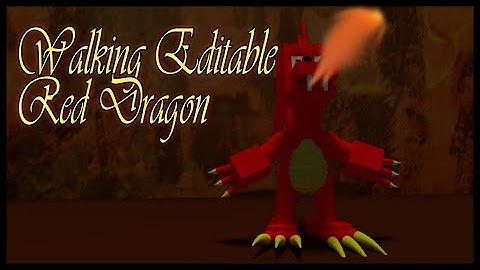 Roblox Script Showcase Episode#741/Walking Editable Red Dragon