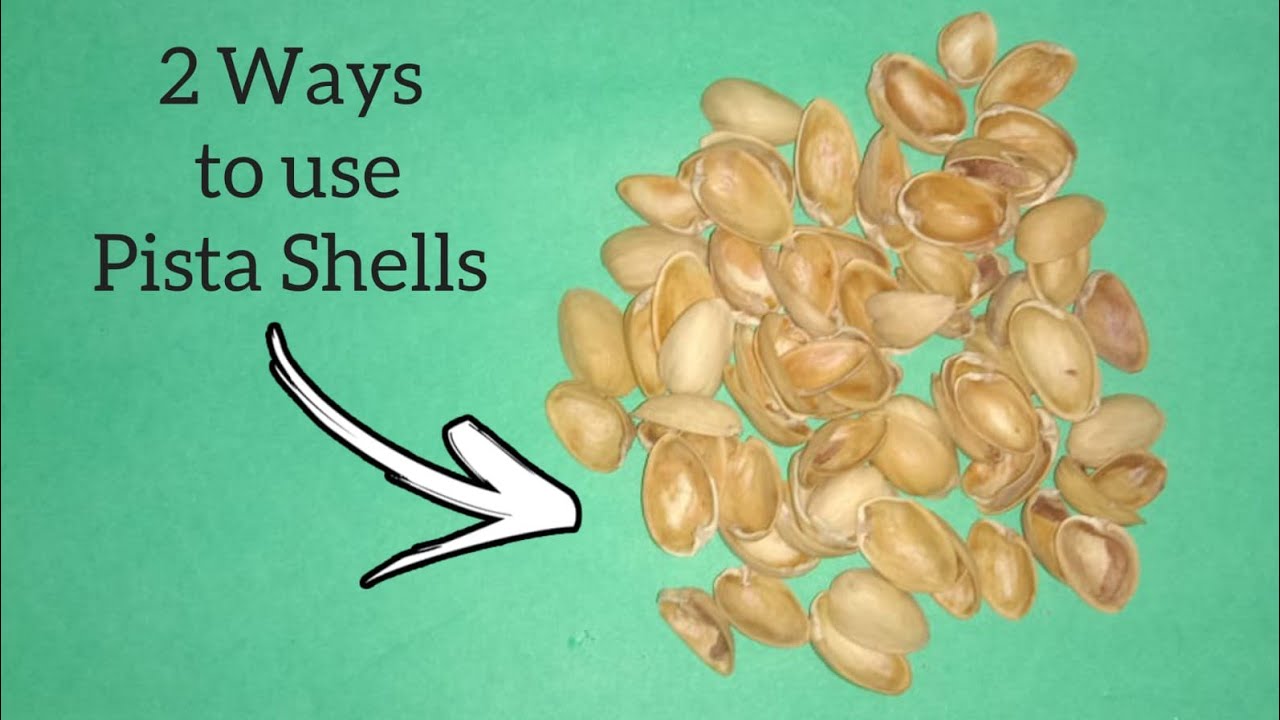 Pistha Shell DIY pista (pistachio) shell craft // Wall hanging and flower from pista ...