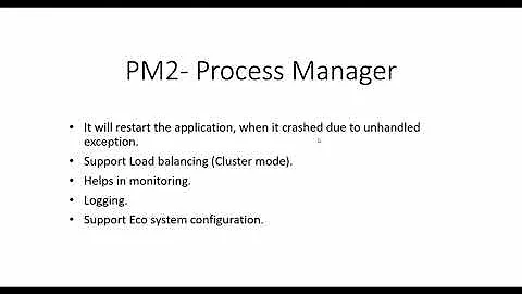How to use the PM2 Process Manager for the Node/ Express JS Application.