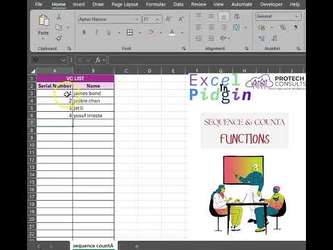 How to Auto Number Rows in Excel with SEQUENCE + COUNTA | Excel in Pidgin