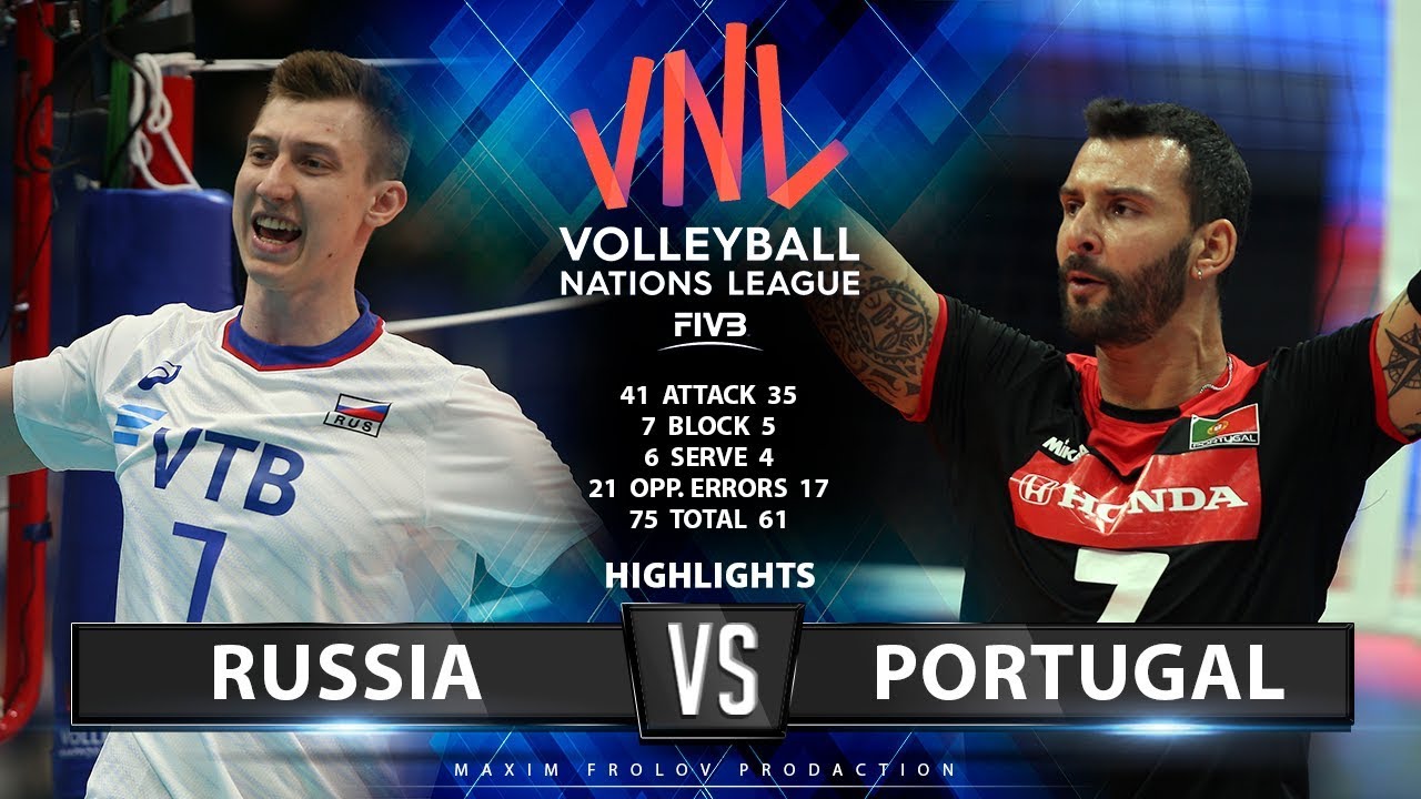 Russia vs Portugal | Highlights Men's VNL 2019 - YouTube