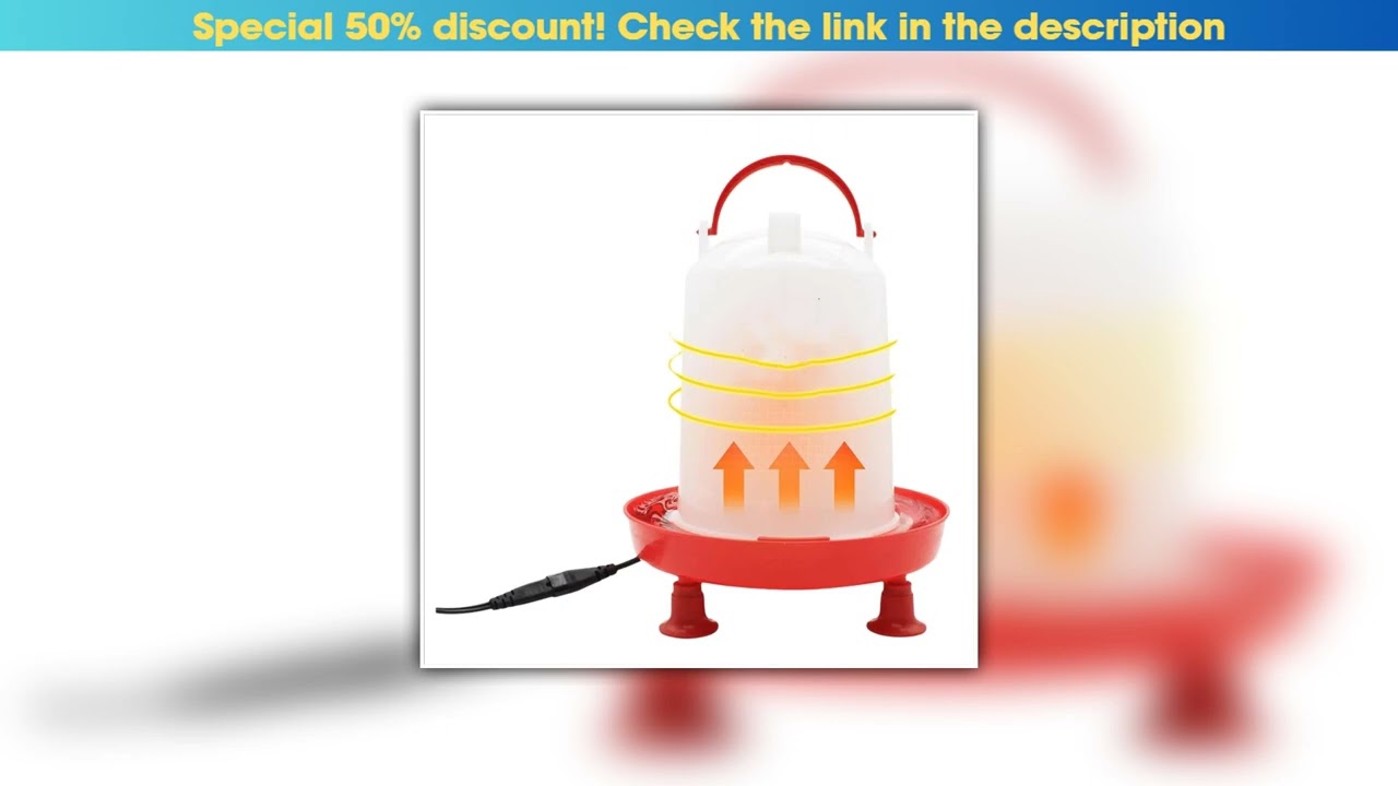 Editor’s Choice 【ALLOWANCE】Auto-Fill Chicken Water Heater 3L Heated Chicken Waterer For Winter 35W•