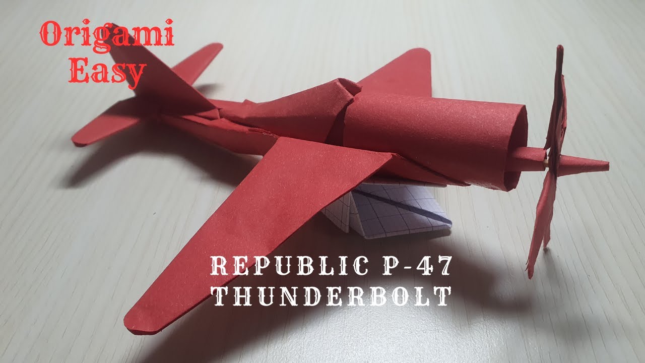 How to make paper airplanes I Origami Republic P-47 Thunderbolt I ...
