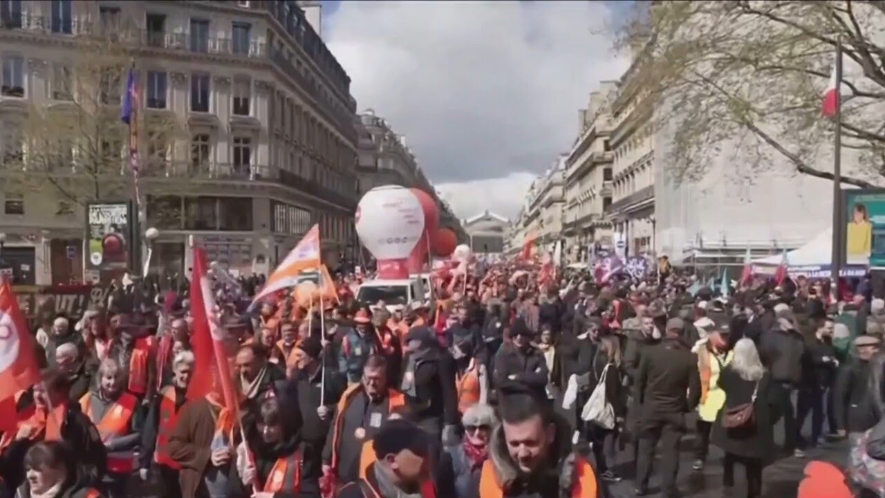 Railway workers invade Louis Vuitton HQ as protests erupt across