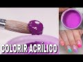 Unha de Acrílico, Como colorir pó Acrílico