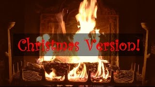 Yule Log Fireplace with Christmas Music (Jazz)