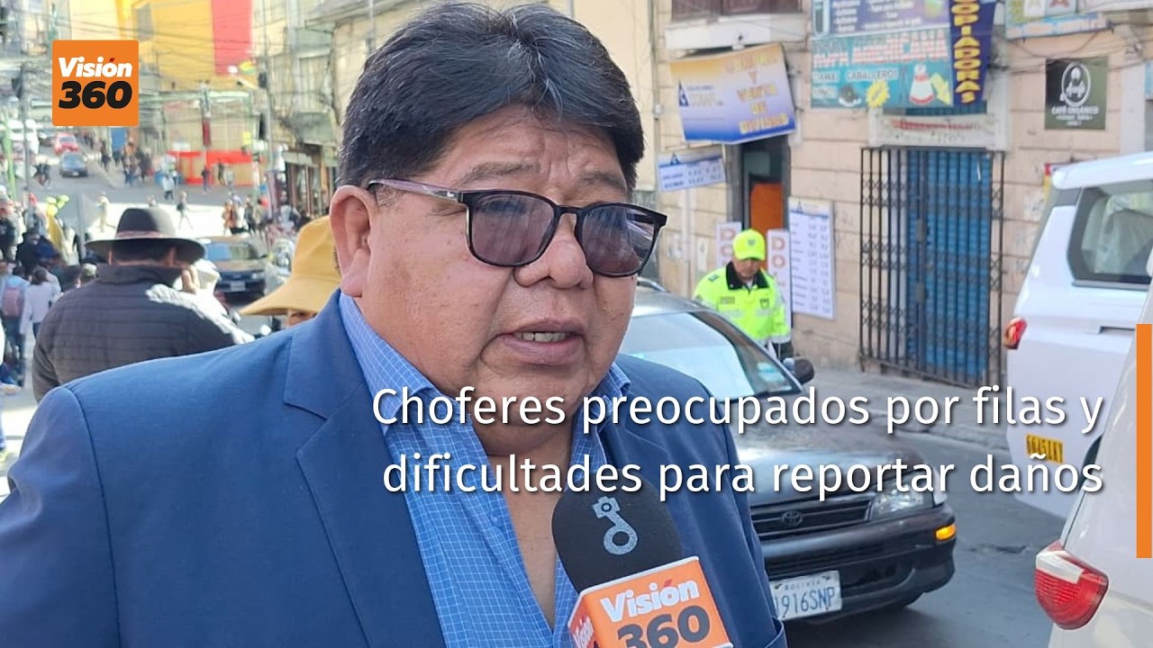 Choferes preocupados por filas y dificultades para reportar daños
