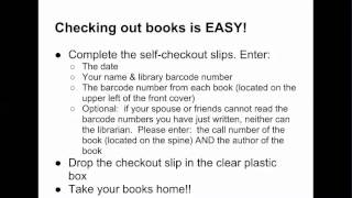 03 -- How to checkout & return books