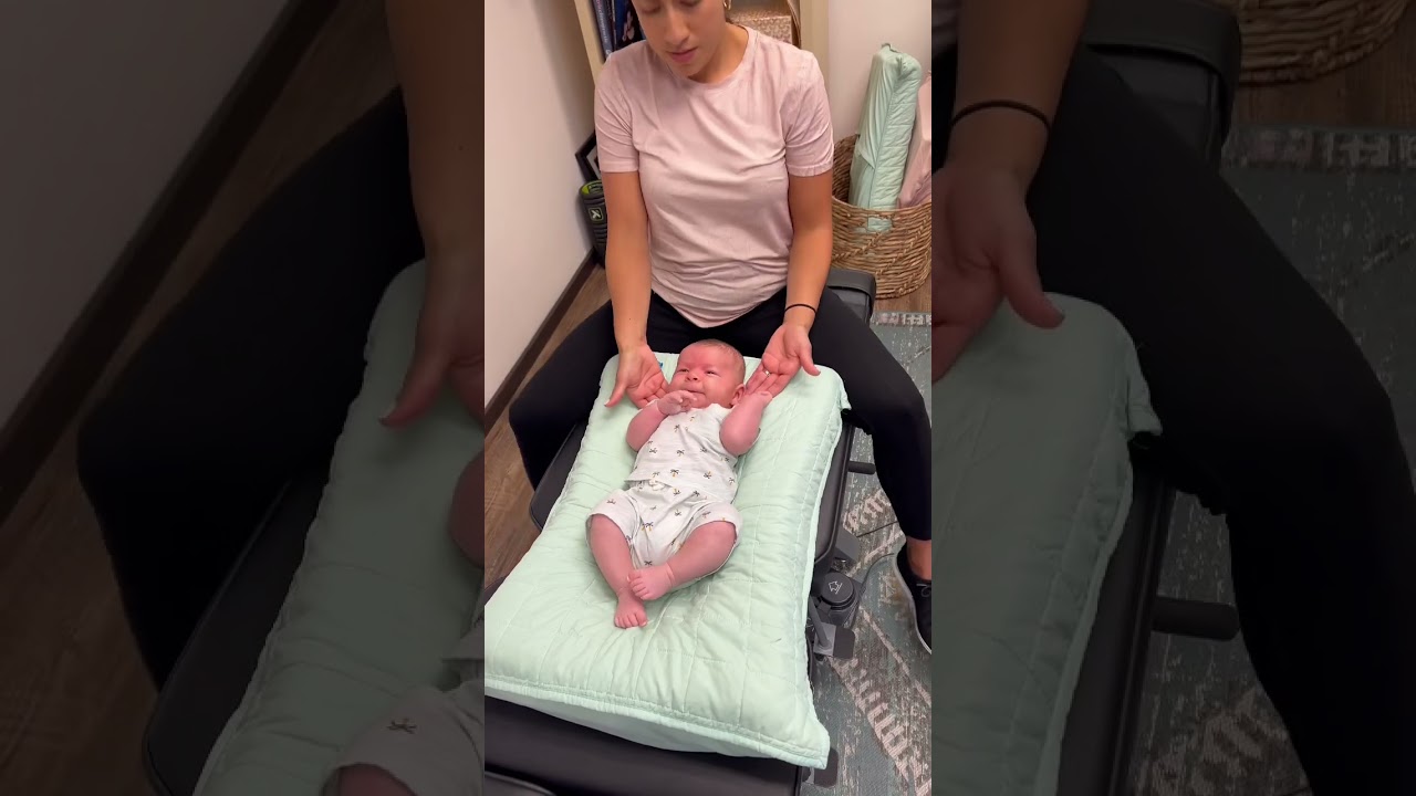 Helping to drain his sinuses #tips #chiropractic #baby #sinuses #chiro #pediatrics #asmr #stretch