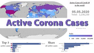 World in Maps | Active Corona Cases - World by countries 22.01. - 23.05.