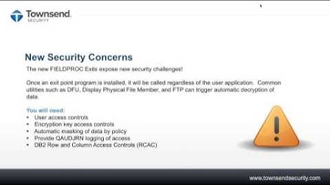 Encrypting Data with FIELDPROC   No Application Changes! with Guest Presenter Patrick Townsend