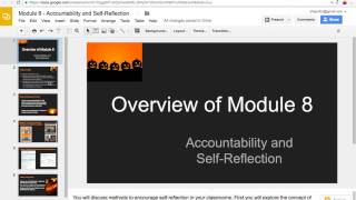 Module 8: Accountability and Self-Reflection