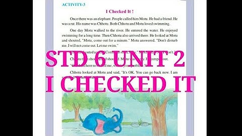 Std 6 Unit 2 I checked It Two mo:Cho Activity 3, STD 6 English Unit 2 #Daveclasses