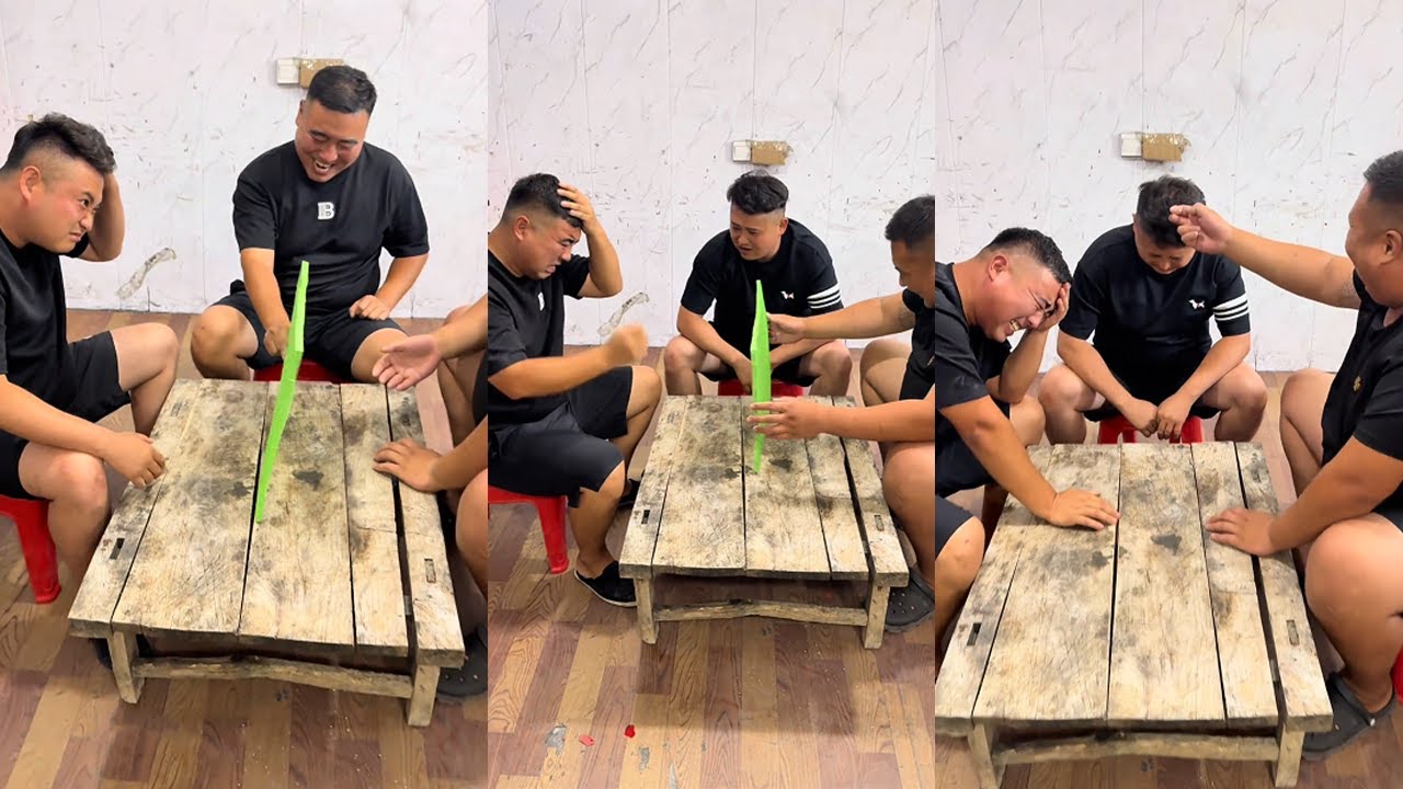 Rock-Paper-Scissors Challenge, Head-Breaking#funny #hilarious