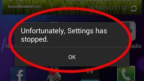 How to fix unfortunately setting has stopped