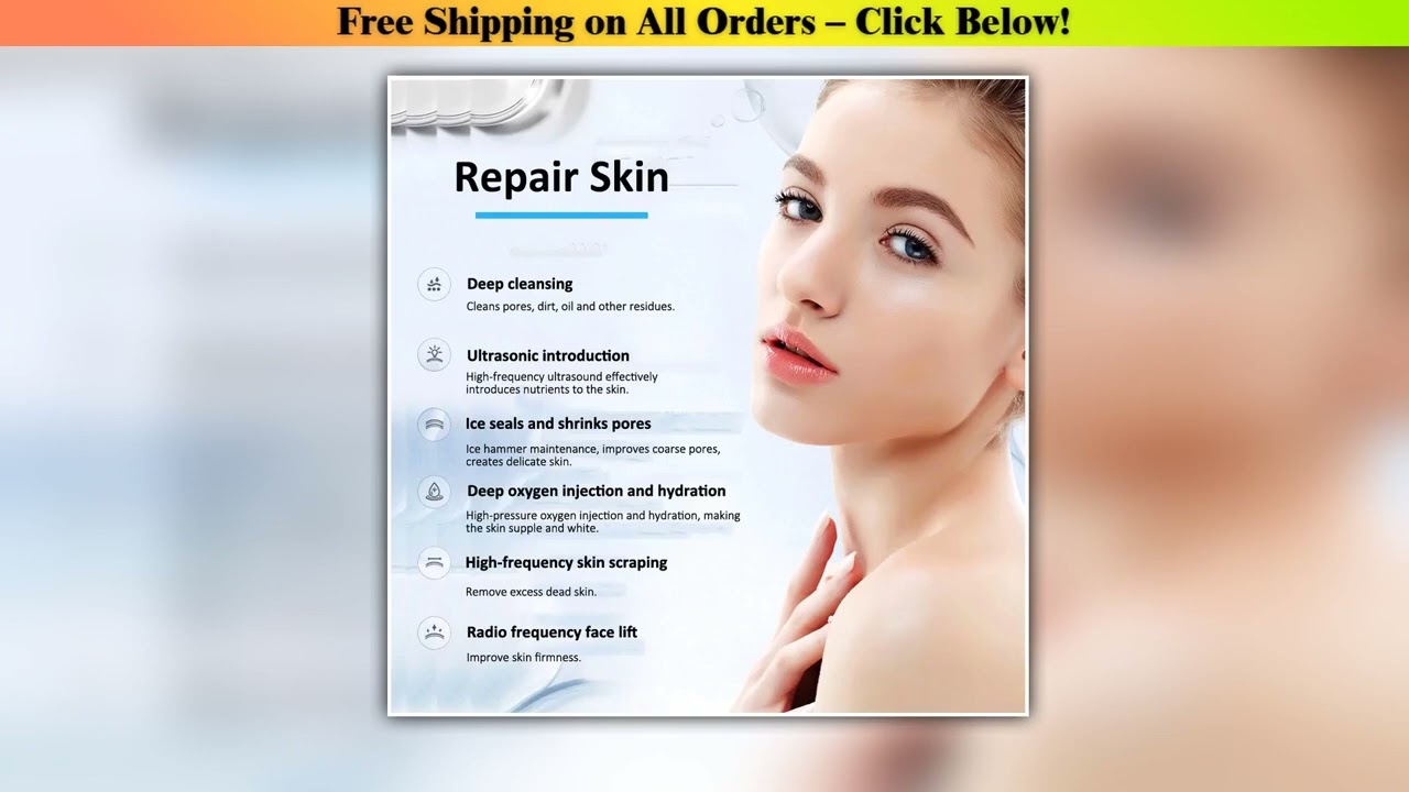 7 in 1 Hydra Dermabrasion Machine Deep Cleansing Face Peeling Anti-aging Hydrogen Oxygen Small