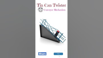 Tin Can Twister Conveyor Mechanism #3d #3danimation #automobile #art #animation #trending #cad