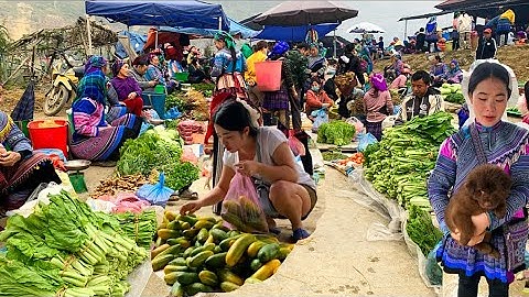 Chợ Phiên Miền Nui Cốc Ly Bán Rất Nhiều Dê Núi-Lợn Cắp Nách- Cho Bản ,